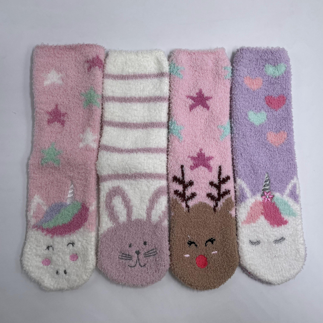 Wholesale cartoon microfiber cosy sock home sock non-slip indoor sock