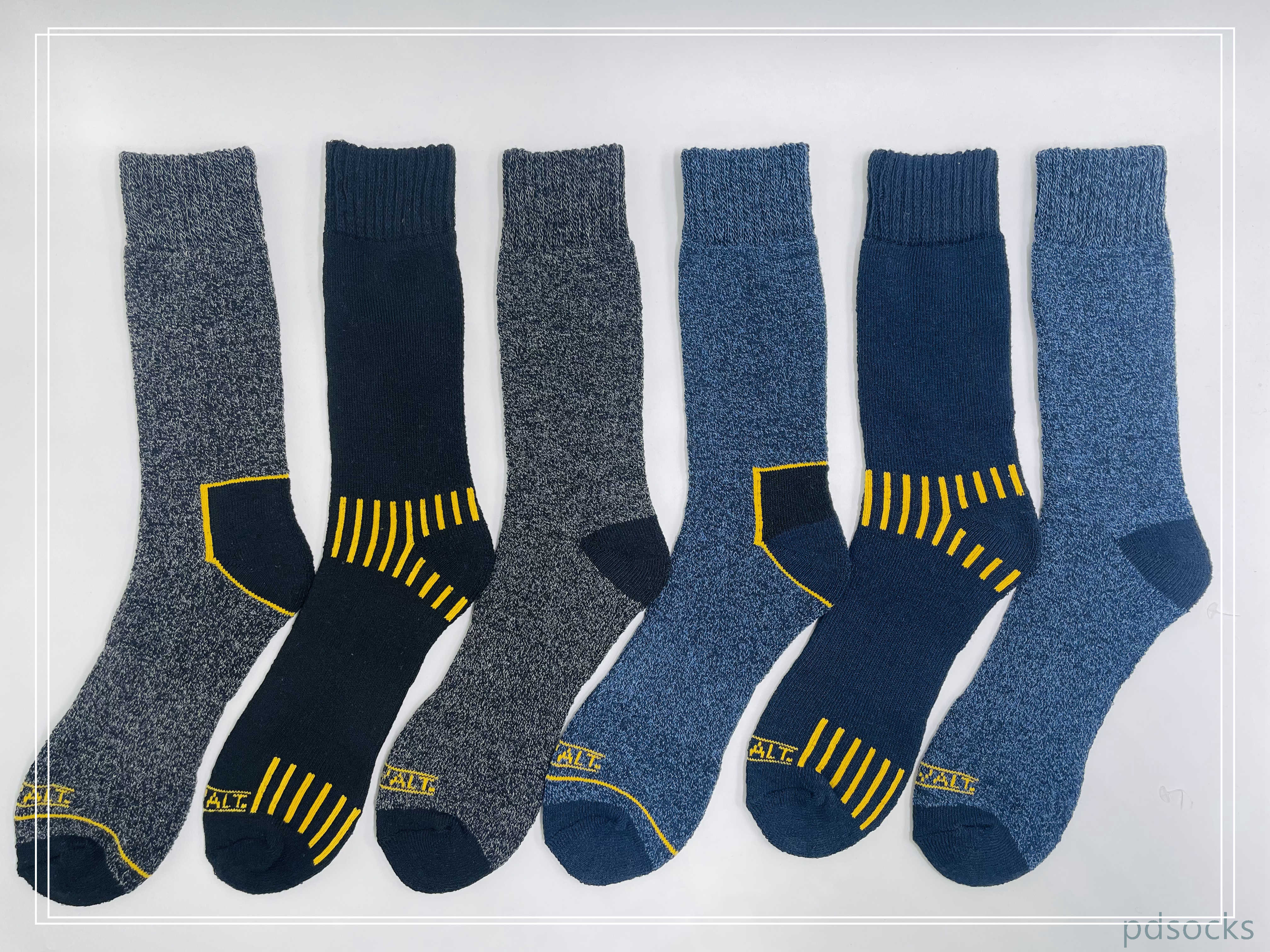 Cutomized Mens recycled cotton socks work sock 