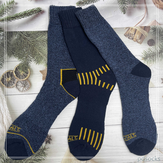 Cutomized Mens recycled cotton socks work sock 3PK 