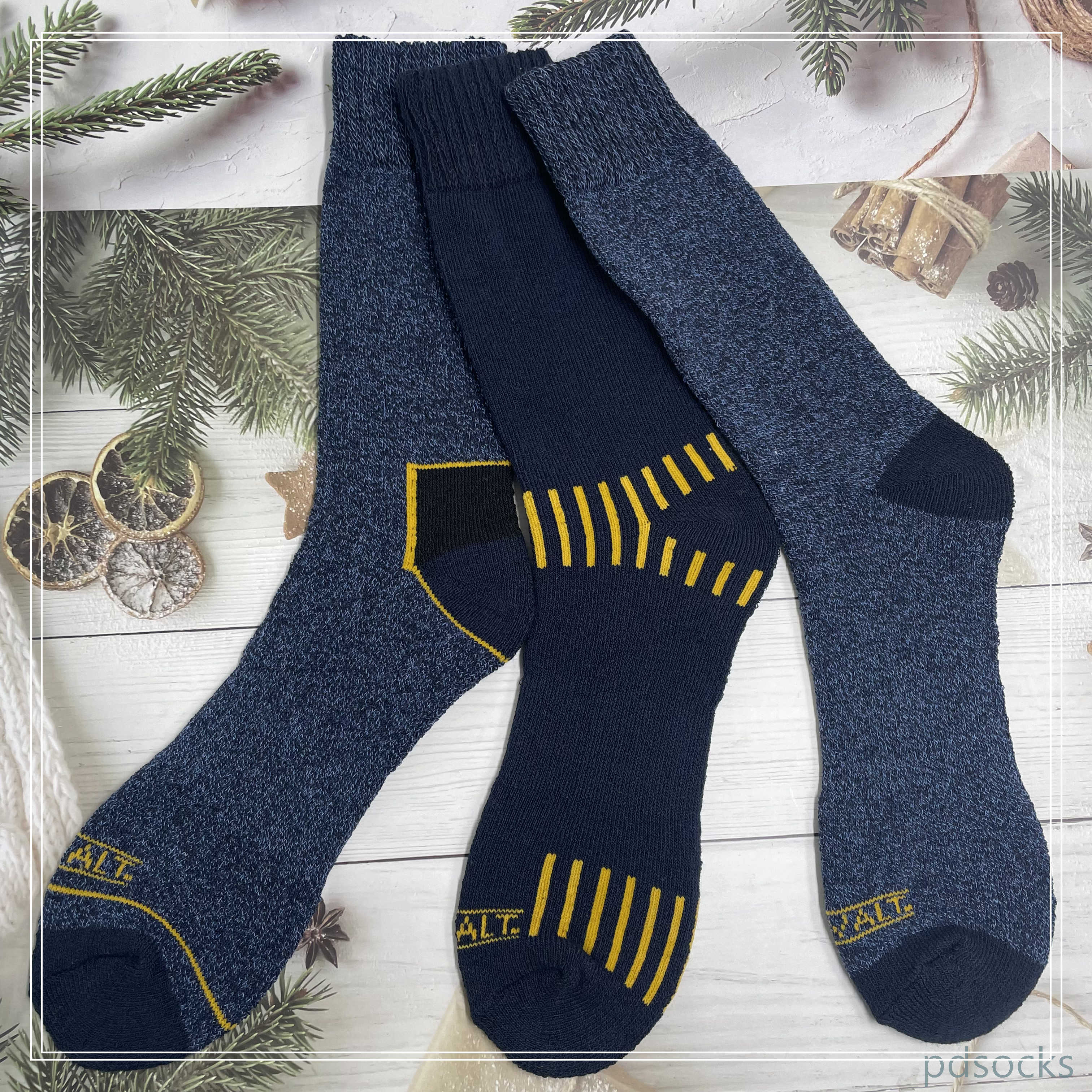 Cutomized Mens recycled cotton socks work sock 3PK 